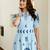 Blue embroidered cotton dress