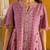 Pink embroidered cotton dress