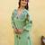 Green embroidered cotton dress