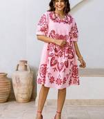 White embroidered cotton dress