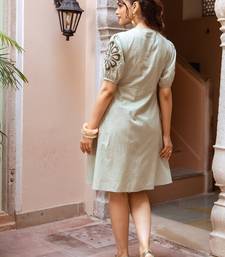 White embroidered cotton dress