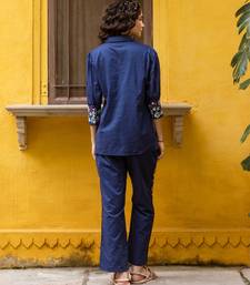 Pink embroidered cotton co-ord set