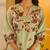 Green embroidered cotton dress
