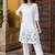 White embroidered cotton 1 kurta bottom