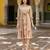 Beige embroidered cotton dress