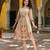 Beige embroidered cotton dress