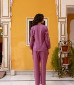 Pink embroidered cotton co-ord set