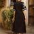 Black embroidered cotton dress
