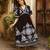Black embroidered cotton dress