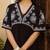 Black embroidered cotton dress