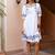 White embroidered cotton dress