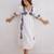 White embroidered cotton dress
