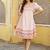 Pink embroidered cotton dress