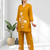 Orange cotton aari work kurta set for women's