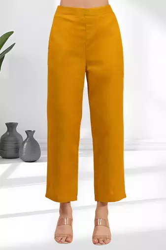 Orange cotton aari work shirt pant for women's