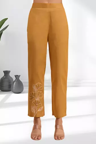 Coral cotton aari work shirt pant for women's