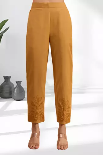 Coral cotton aari work kurta pant for women's