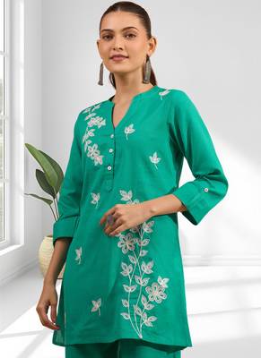 Sea green top with pants for women's 3