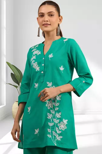 Sea green top with pants for women's