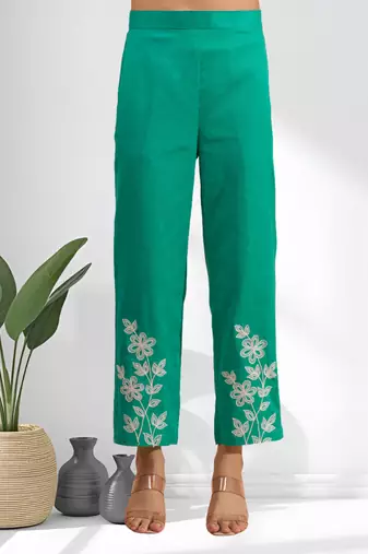Sea green top with pants for women's