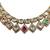 Bridal style kundan multi stone necklace set with earrings