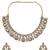 Traditional gold-finish moissanite white necklace jewellery set