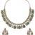 Traditional gold-finish moissanite mint necklace jewellery set