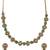 Gold-plated moissanite & mint stone necklace set with matching earrings