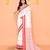 white cotton handloom saree with handwoven border