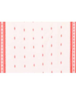 white cotton handloom saree with handwoven border 5