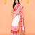 white cotton handloom saree with contrast border