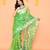 green resham silk jamdani saree with handwoven-unstitched