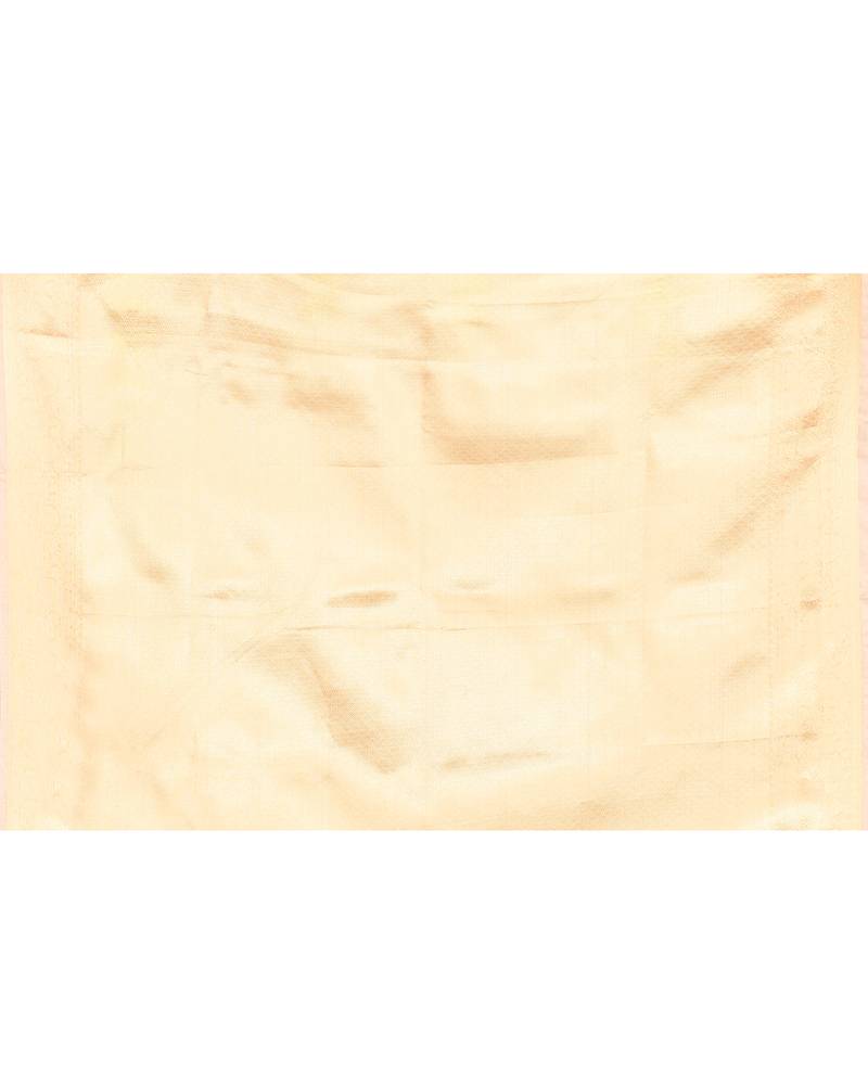 beige banarasi silk saree with handwoven zari border