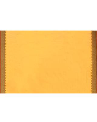 Women`s pink yellow dual tone zari cotton handloom tissue saree 5