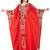 Red fancy embroidered kaftan