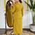 Zia yellow viscose chanderi kurti with pant and dupatta