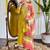 Zia yellow viscose chanderi kurti with pant and dupatta