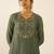 Bottle green midnight kurta set with duppata
