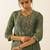 Bottle green midnight kurta set with duppata