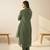 Bottle green midnight kurta set with duppata