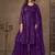 Purple embroidered net palazzo suit