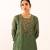 Bottle green victorian kurta set with duppata