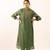 Bottle green victorian kurta set with duppata