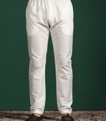 Cream plain cotton pyjama for festive, reception, weddings