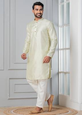 Green embroidery bangalorian kurta pyjama set for festive, reception, weddings 3