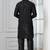 Black embroidery sequence kurta pyjama set for festive, reception, weddings