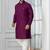 Purple embroidery sequence kurta pyjama set for festive, reception, weddings