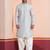 Grey embroidery bangalorian kurta patiala set for festive, reception, weddings