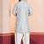 Grey embroidery bangalorian kurta patiala set for festive, reception, weddings