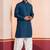 Blue embroidery bangalorian kurta patiala set for festive, reception, weddings